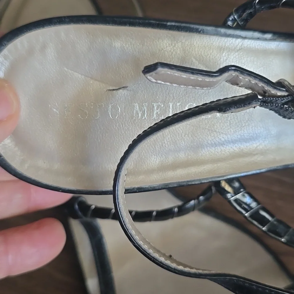 Sesto Meucci‎ Black Strappy Sandals 9